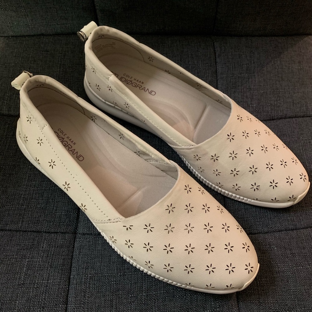 Cole Haan sz 8 StudioGrand perforated slip ons